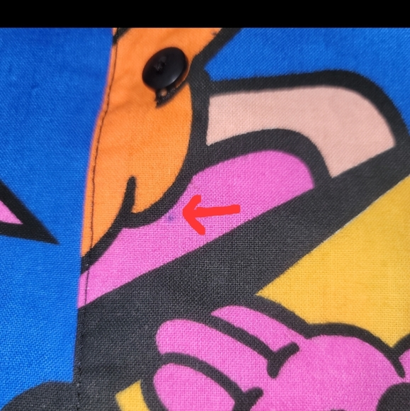 VTG Rare Y2K 90s Disney Mickey & Co Mouse Stars All Over Print Shirt Button L - Picture 7 of 7